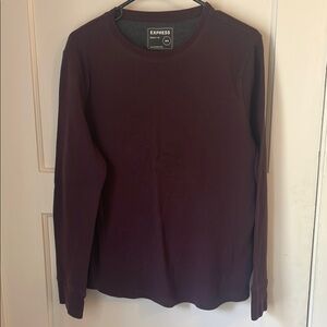 Express Deep Burgundy Crew Neck Shirt